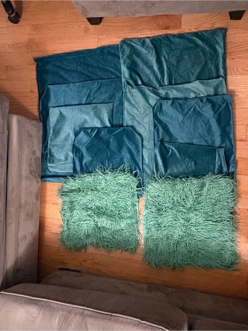 Teal /Peacock Blue Pillow Covers